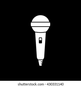 Microphone Icon On Black Background