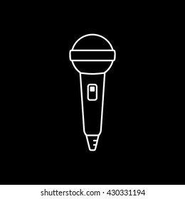 Microphone Icon On Black Background