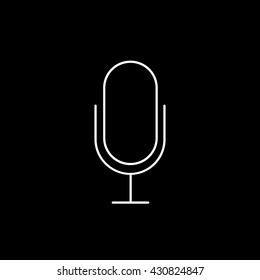 Microphone Icon On Black Background