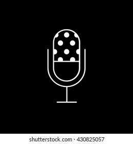 Microphone Icon On Black Background