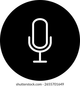 Microphone Icon on Black Circle Background