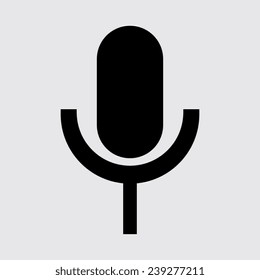 microphone icon  on a grey background