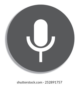 microphone icon  on a grey background