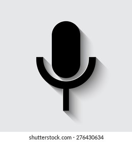 microphone icon   on a grey background