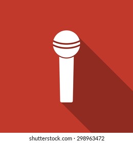microphone icon on long shadow