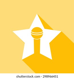 microphone icon on long shadow