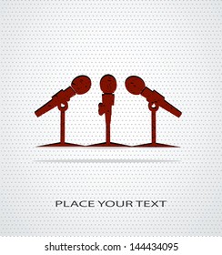 microphone icon on seamless background