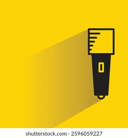 microphone icon on shadow yellow background
