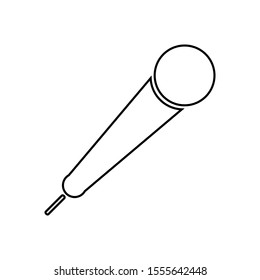 Microphone icon on white background. Vector illustration.