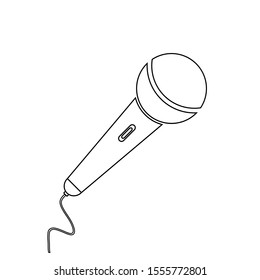 Microphone icon on white background. Vector illustration.