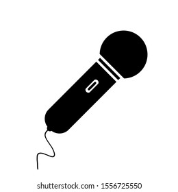 Microphone icon on white background. Vector illustration.