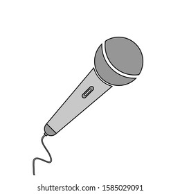 Microphone icon on white background. Vector illustration.