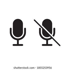 Microphone icon on white background