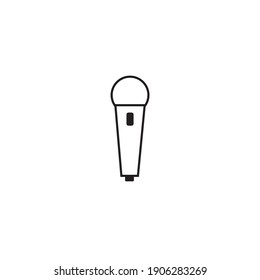 Mikrofon-Symbol auf weißem Hintergrund. Vektorgrafik.