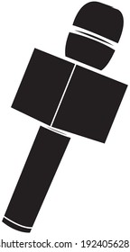Mikrofon-Symbol auf weißem Hintergrund. Vektorgrafik. EPS10.