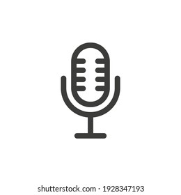 Microphone icon on white background