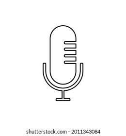 microphone icon on a white background, vector illustration
