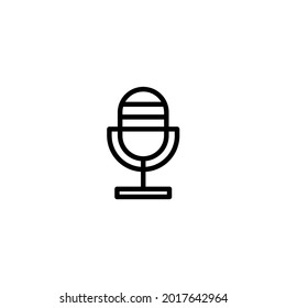 Microphone icon on white background. Perfect use for web, pattern, design, icon, ui, ux, etc.