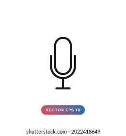 Microphone icon on white background