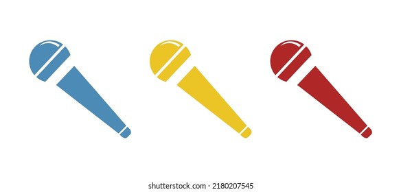 microphone icon on a white background, vector illustration