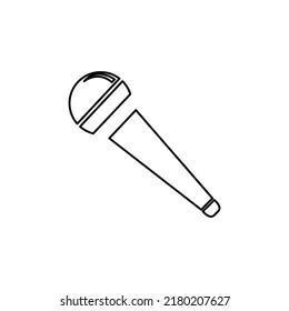microphone icon on a white background, vector illustration
