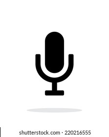 Microphone icon on white background. Vector illustration.