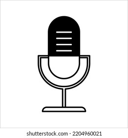 microphone icon on white background