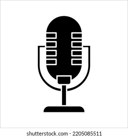 microphone icon on white background