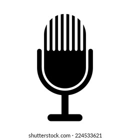 Microphone icon on white background. Vector illustration.