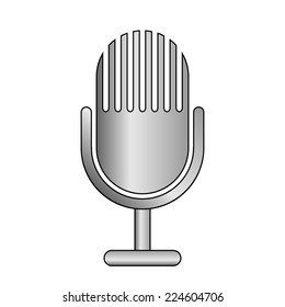 Microphone icon on white background. Vector illustration.