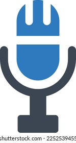 Icono de micrófono en fondo blanco