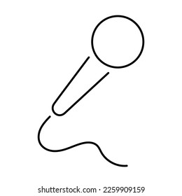 microphone icon on white background, vector illustration.