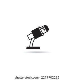 microphone icon on white background
