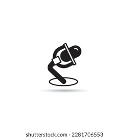 microphone icon on white background
