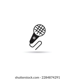 icono de micrófono en fondo blanco