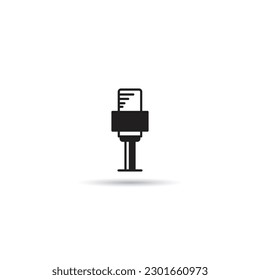 microphone icon on white background