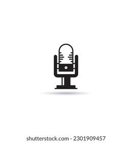 microphone icon on white background