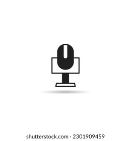 icono de micrófono en fondo blanco