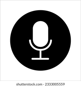 icono de micrófono en fondo blanco