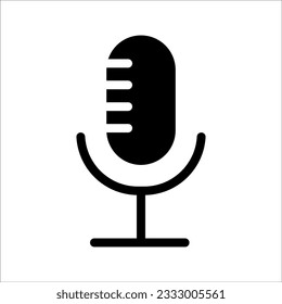 microphone icon on white background