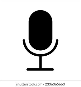 icono de micrófono en fondo blanco