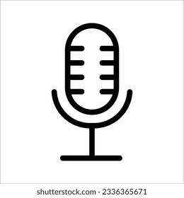 microphone icon on white background
