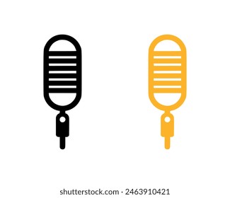 Microphone icon on white background. Vector illustration in trendy flat style