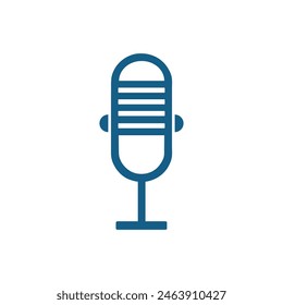 Microphone icon on white background. Vector illustration in trendy flat style