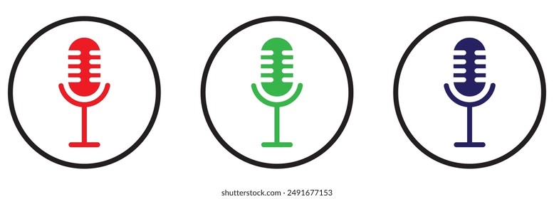 microphone icon on a white background