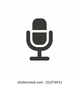 Microphone  icon  on white background. Vector illustration.  
