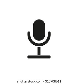 Microphone  icon  on white background. Vector illustration.