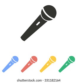 Microphone  icon  on white background. Vector illustration.