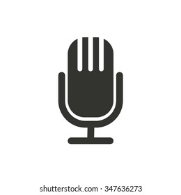 Microphone  icon  on white background. Vector illustration.