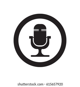 microphone icon on the white background